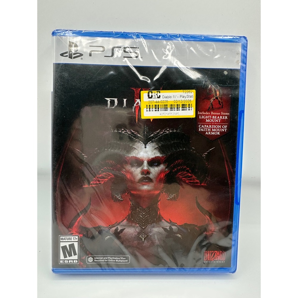 Blizzard Diablo IV Video‎ Game PS5 One Size Multicolor New Sealed Bonus Items